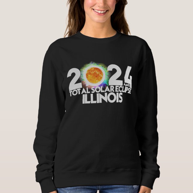 Camiseta Total Solar Eclipse 2024 ILLINOIS American Totalit (Frente)
