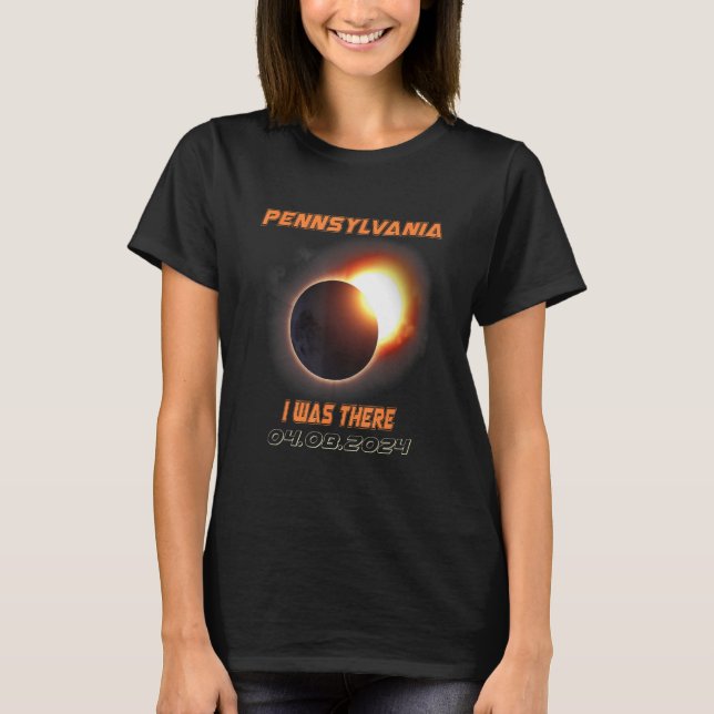 Camiseta Total Solar Eclipse 2024 Pensilvânia (Frente)