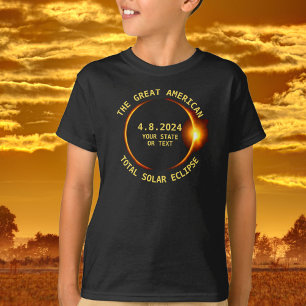 Camiseta Total Solar Eclipse 8 de abril de 2024 EUA Seu Est