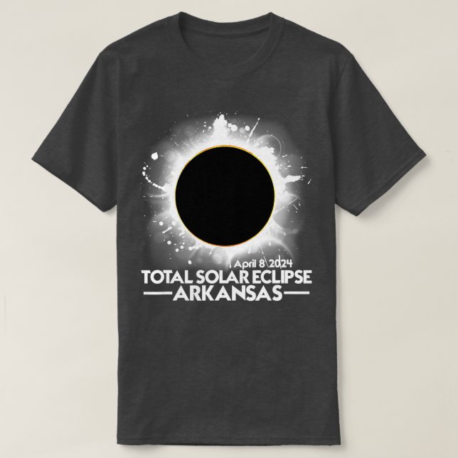 Camiseta Total Solar Eclipse Arkansas 2024 America Eclipse (Frente do Design)