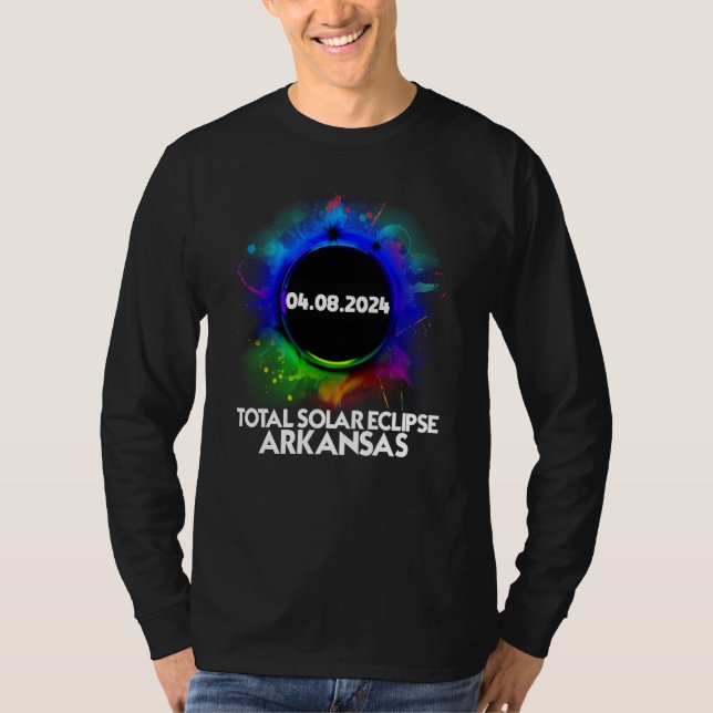 Camiseta Total Solar Eclipse Arkansas 2024 Colorful Totalit (Frente)