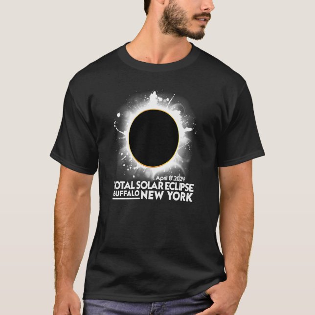 Camiseta Total Solar Eclipse Buffalo Nova Iorque 8 de abril (Frente)