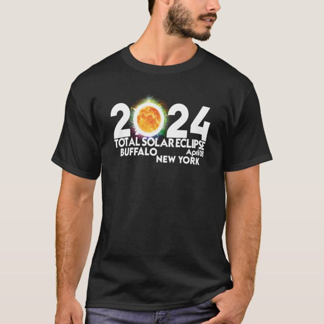 Camiseta Total Solar Eclipse Buffalo Nova Iorque 8 de abril (Frente)