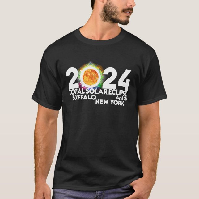 Camiseta Total Solar Eclipse Buffalo Nova Iorque 8 de abril (Frente)