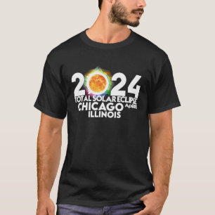 Camiseta Total Solar Eclipse Chicago ILLINOIS abril 8 2024