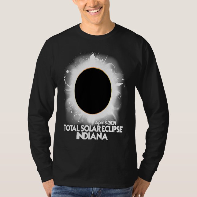 Camiseta Total Solar Eclipse Indiana 2024 American Totality (Frente)