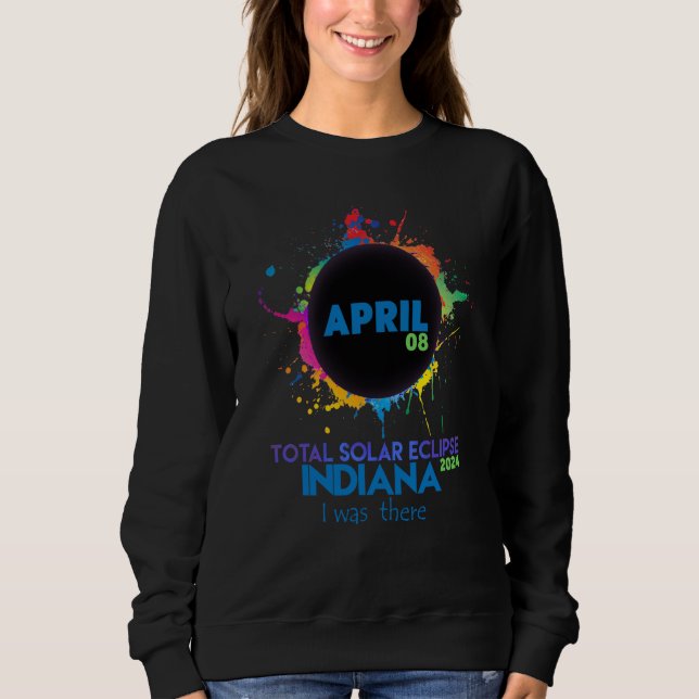 Camiseta Total Solar Eclipse Indiana 2024 Colorful Totality (Frente)