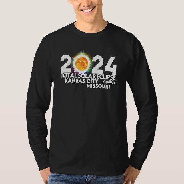 Camiseta Total Solar Eclipse Kansas City Missouri April 8 2 (Frente)