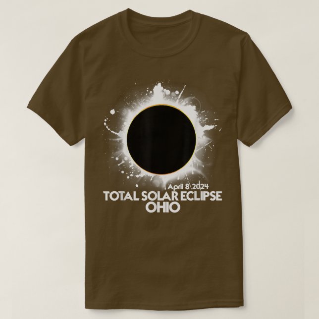 Camiseta Total Solar Eclipse Ohio 2024 American Totality  (Frente do Design)