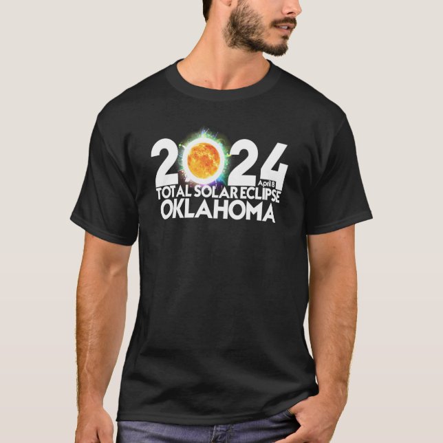 Camiseta Total Solar Eclipse Oklahoma 2024 American Totalit (Frente)