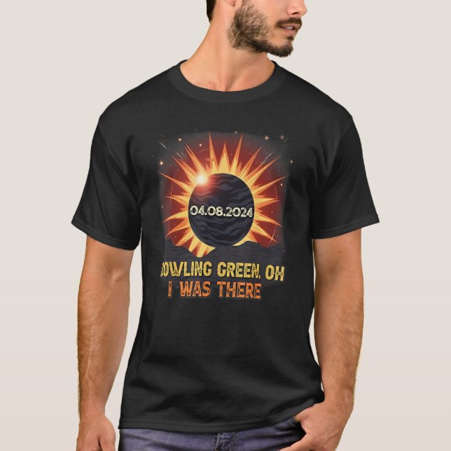 Camiseta Total Solar Eclipse Retro Bowling Green Ohio OH (Frente)