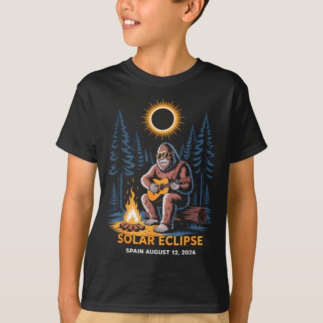 Camiseta Total Solar Eclipse Spain Bigfoot Illustration (Frente)