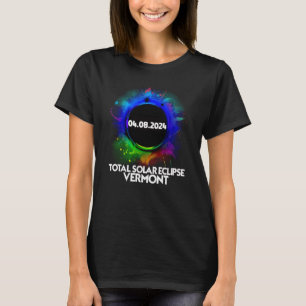 Camiseta Total Solar Eclipse Vermont 2024 Colorir Americano