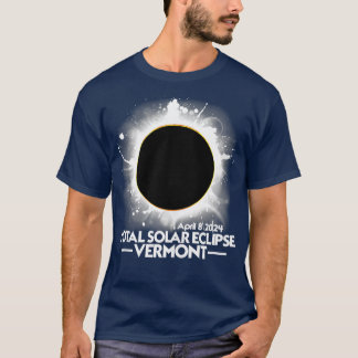 Camiseta TOTAL VERMONT Eclipse Solar 2024 abril 8 Totalidad