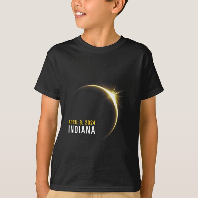 Camiseta Totalidade 04 08 24 Eclipse Solar Total 2024 India (Frente)