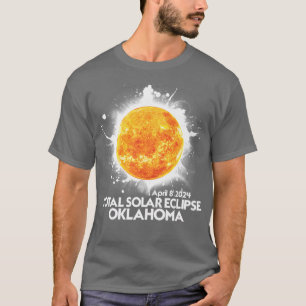 Camiseta Totalidade de Oklahoma 2024 Eclipes Solares Totais