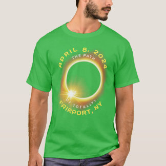 Camiseta Totalidade do Eclipse Solar de New York abril 8 2
