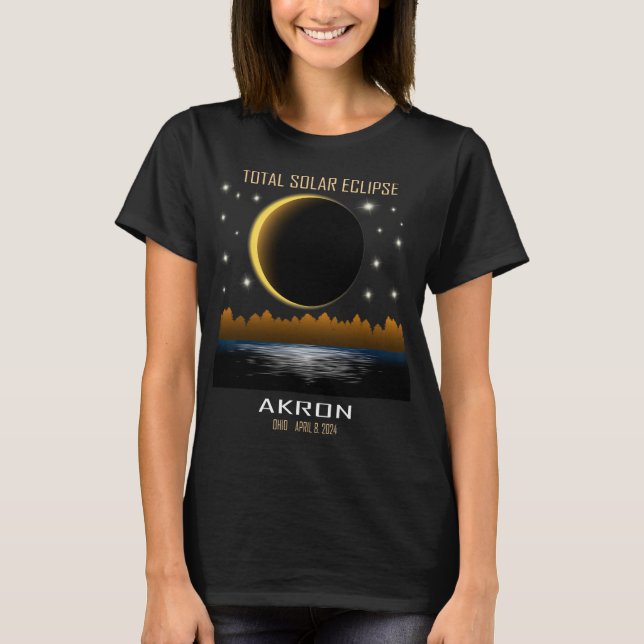 Camiseta Totalidade do Eclipse Solar Total 2024 (Frente)