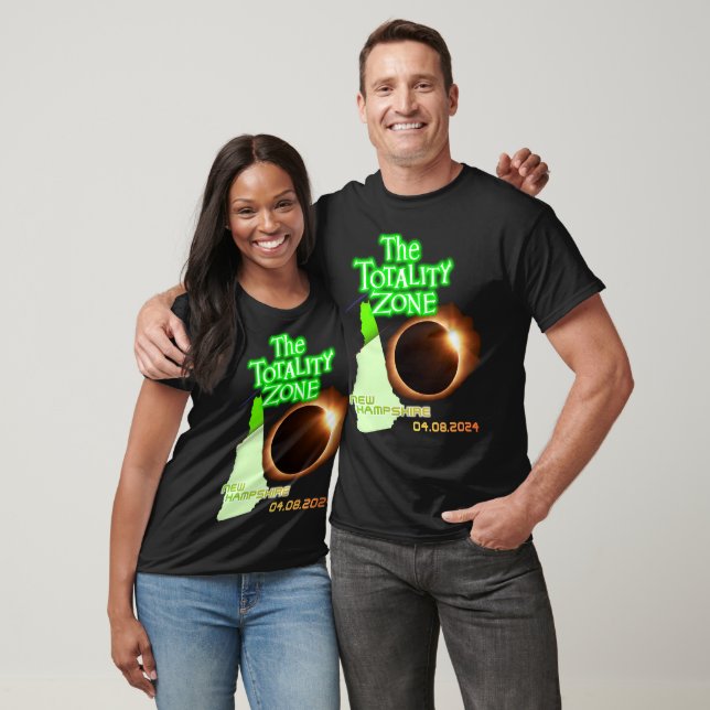 Camiseta Totalidade do Eclipse Solar Zona NH 2024 (Unissex)