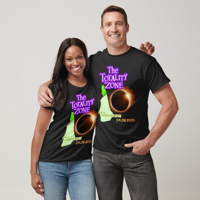 Camiseta Totalidade do Eclipse Solar Zona NH 2024 (Unissex)