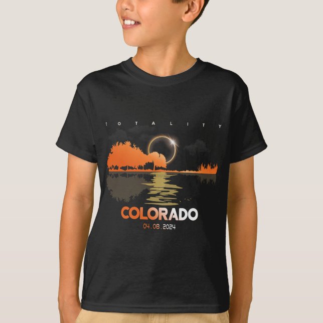 Camiseta Totalidade do Violão Solar Eclipse Colorado (Frente)