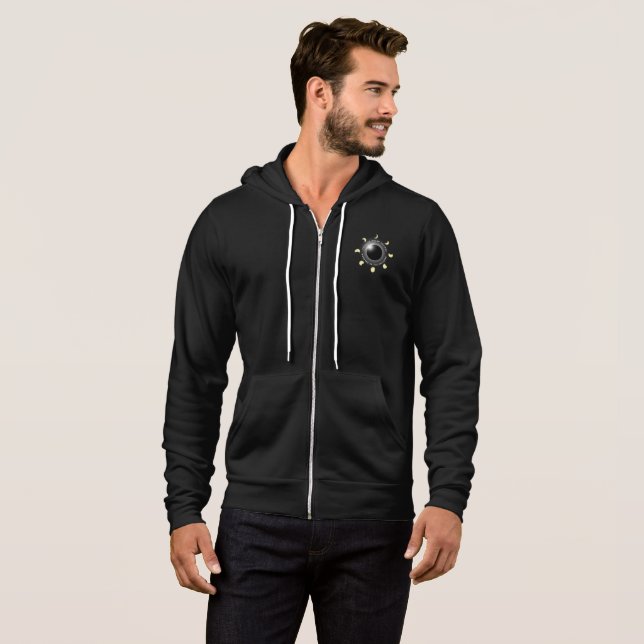 Camiseta Totalidade Eclipse | Hoodie zip-Cheio masculino (Frente Completa)