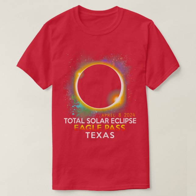 Camiseta Totalidade Eclipse Solar Total Abril 8 2024 Águia  (Frente do Design)