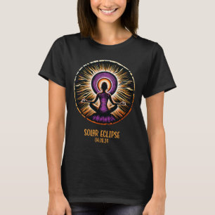 Camiseta Totalidade Eclipse Solar Total de 8 de Abril Mulhe