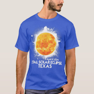 Camiseta Totalidade TEXAS 2024 Total do Eclipse Solar Améri