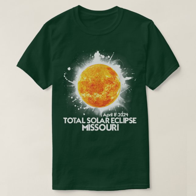 Camiseta Totality Missouri 2024 Total Solar Eclipse America (Frente do Design)