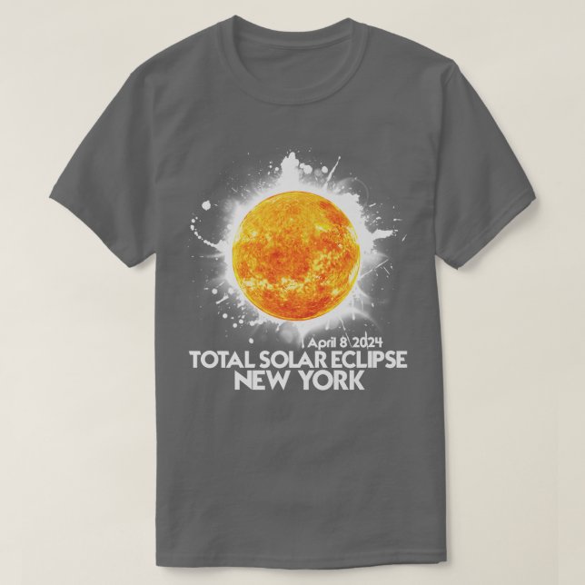 Camiseta Totality New York 2024 Total Solar Eclipse America (Frente do Design)
