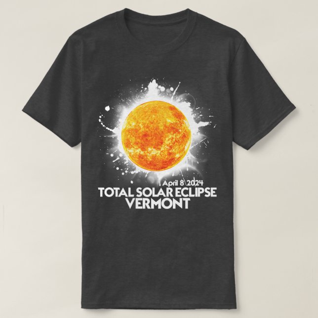Camiseta Totality VERMONT 2024 American Total Solar Eclipse (Frente do Design)