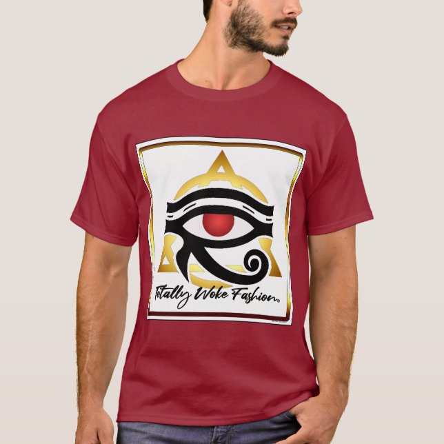 Camiseta Totally Woke Fashion Burgundy Men (Frente)