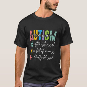 Camiseta Totalmente Abençoada Mãe Filho Crianças Autistas C