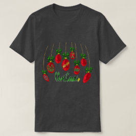 Camiseta Totalmente Bolas Profundas Na Design de Natal Chee