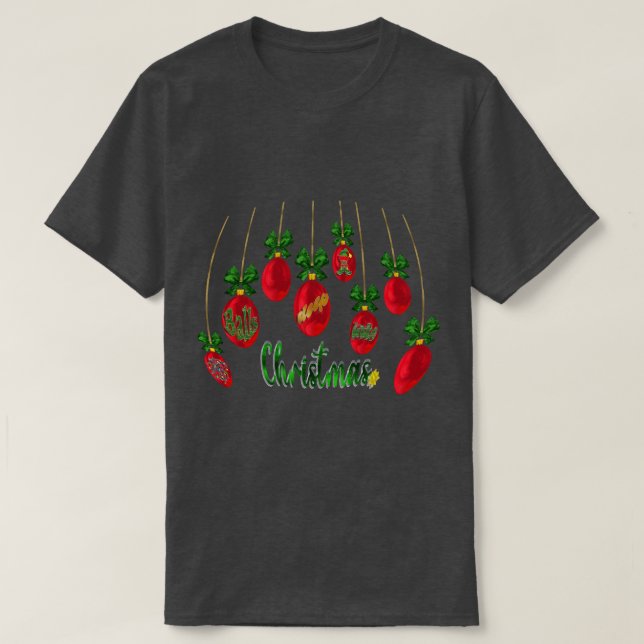 Camiseta Totalmente Bolas Profundas Na Design de Natal Chee (Frente do Design)