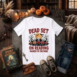 Camiseta Totalmente Determinado a Ler no Halloween