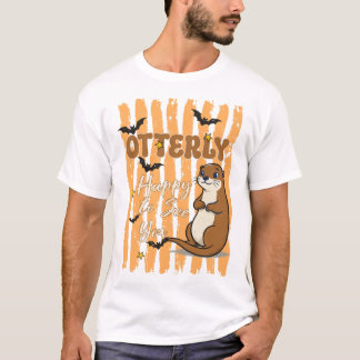 Camiseta Totalmente Feliz em Ver Você Lontra de Halloween F