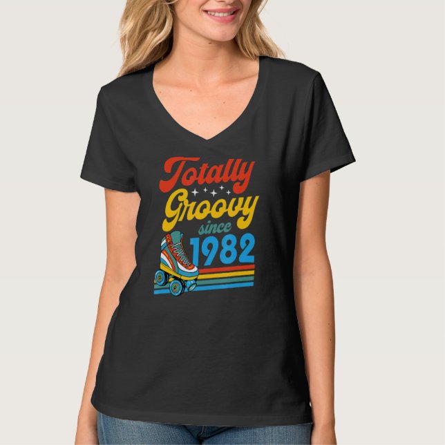 Camiseta Totalmente Groovy Desde 1982, Nascimento do Skate  (Frente)