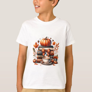 Camiseta Totalmente Reservado Para Livros de Outono Abóbora