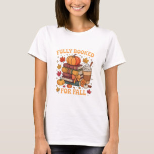 Camiseta Totalmente Reservado Para Livros de Outono Abóbora