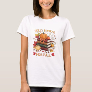 Camiseta Totalmente Reservado Para Livros de Outono Abóbora