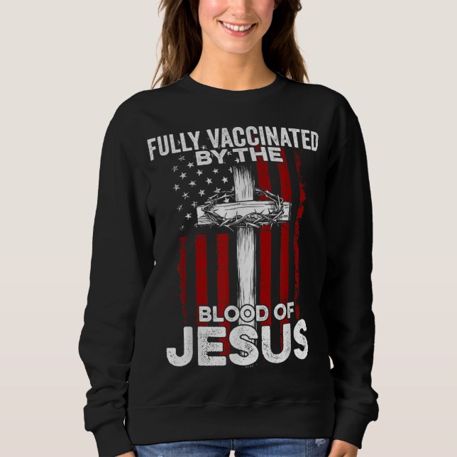 Camiseta Totalmente Vacinado Pelo Sangue De Jesus Christian (Frente)