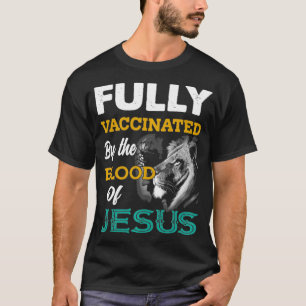 Camiseta Totalmente vacinado pelo sangue de Jesus lion Pull