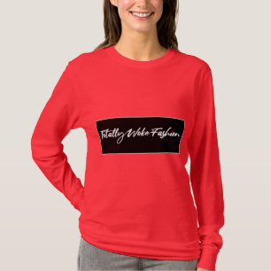 Camiseta Totalmente Woke Fashion Logoed Red Long Sleeve Tee