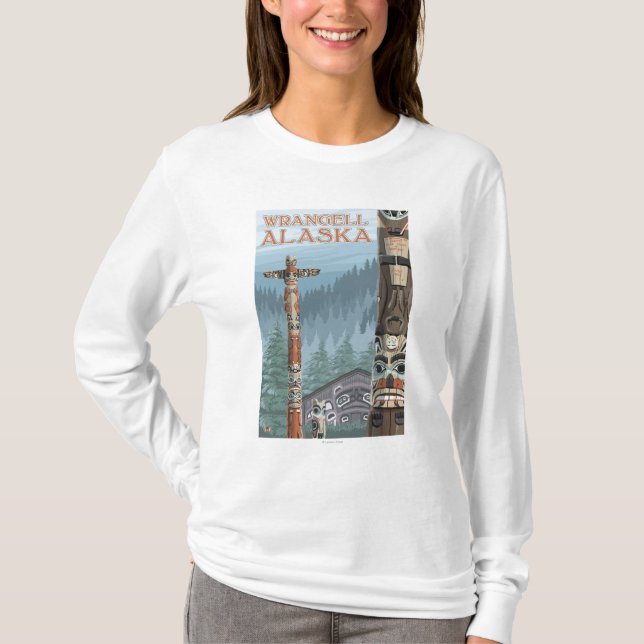 Camiseta Totem pólos - Wrangell Alaska de Alaska (Frente)