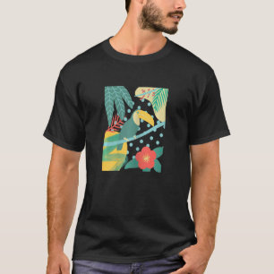 Camiseta Toucan Bird Tropical Cole Palm Leaf Flower Beach S