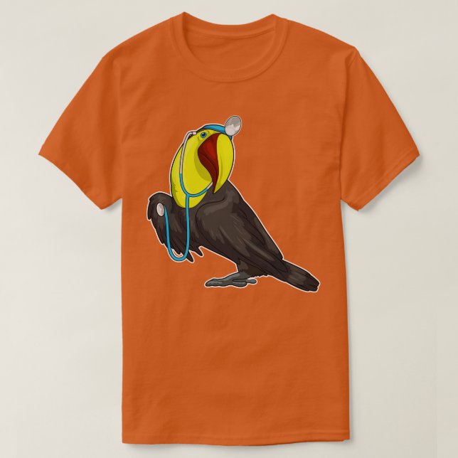 Camiseta Toucan Doctor Stethoscope (Frente do Design)