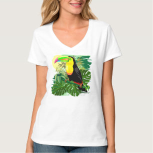 Camiseta Toucan na floresta húmida verde de Amazónia