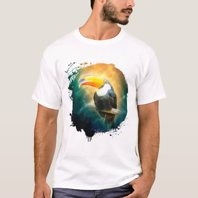 Camiseta Toucan Oiseau Animal Vie Sauvage Forêt Nature (Frente)